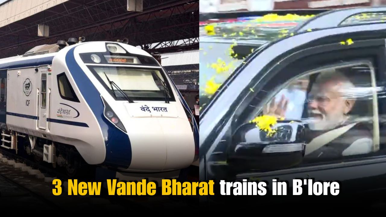 PM Modi Inaugurates 3 Vande Bharat Express trains in Bengaluru