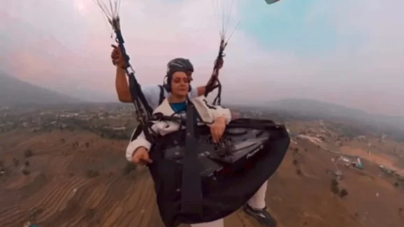 Indian DJ Goes Viral for Spinning Live Music While Paragliding at 8,000 Feet