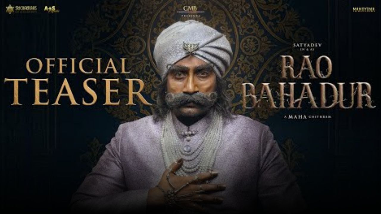 Rao Bahadur Teaser: Satya Dev in Psychological Thriller