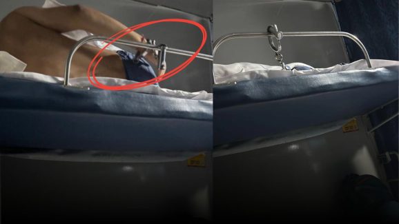 Shirtless Passenger Tied in Handcuffs on Rajdhani Express: Viral Video