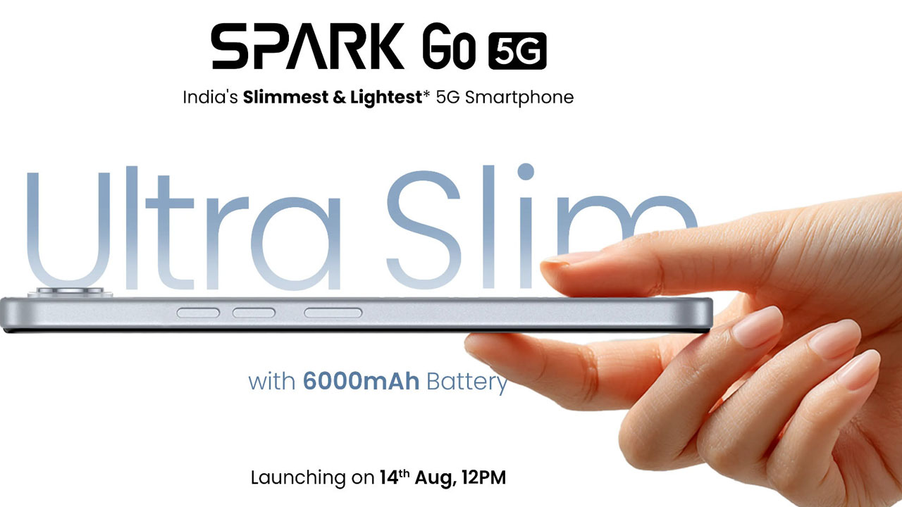 Tecno Spark Go: India’s Slimmest 5G Phone With 6,000 mAh Battery Arriving Soon