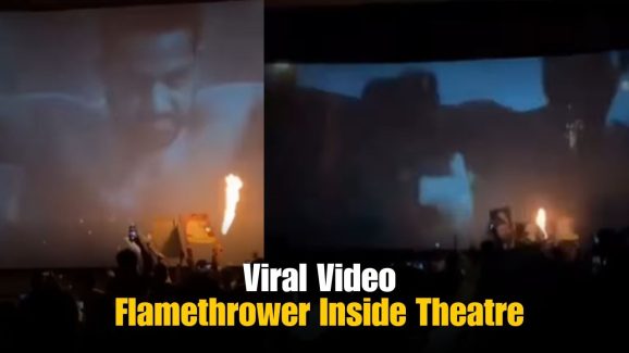 War 2 Viral Video: Jr NTR Fans Ignite Flamethrower Inside Theatre