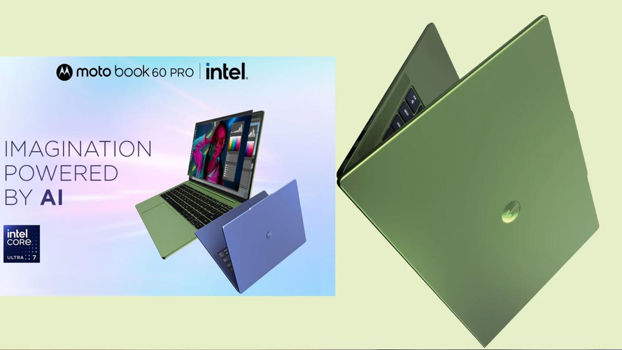 Moto Book 60 Pro Debuts With Intel Core Ultra Processors and AI Features