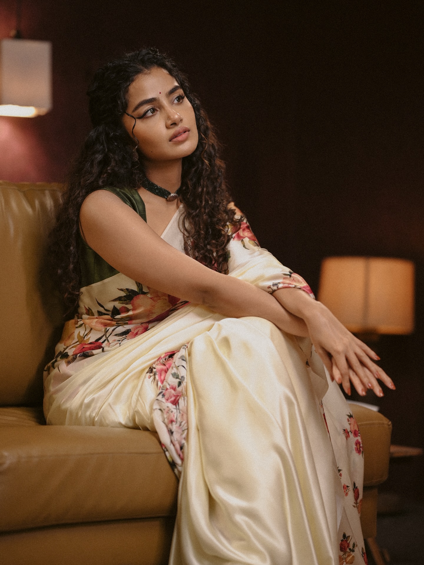 Anupama Parameswaran in White Floral Saree Steals the Spotlight