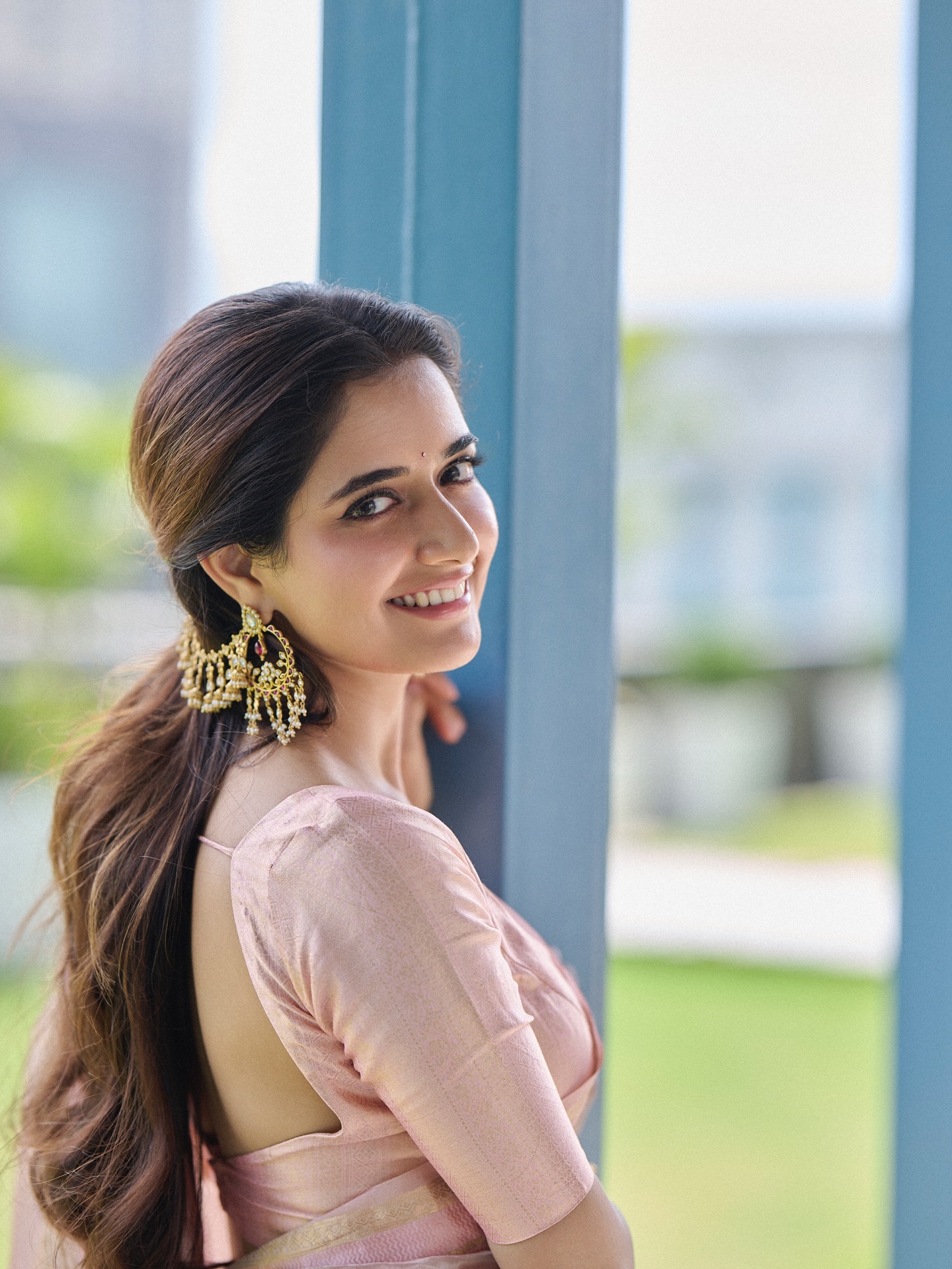 Ashika Ranganath in Pastel Half Saree Sets Social Media on Fire