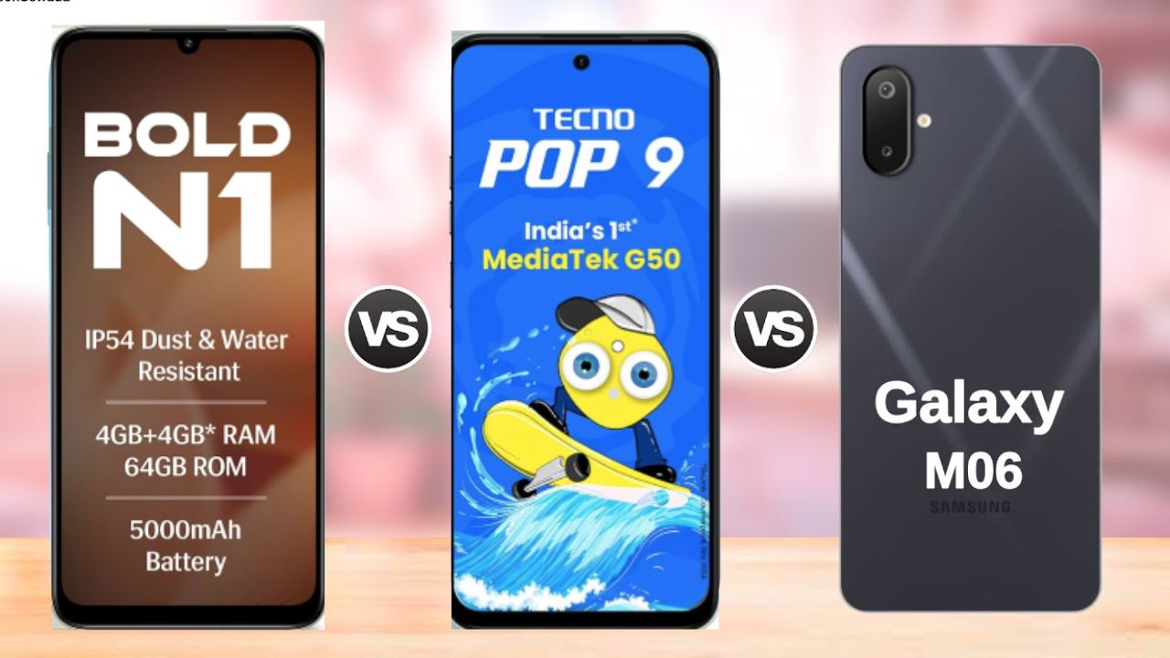Compare Cheap 5G Phones: Lava Bold N1 vs Tecno Pop 9 vs Galaxy M06