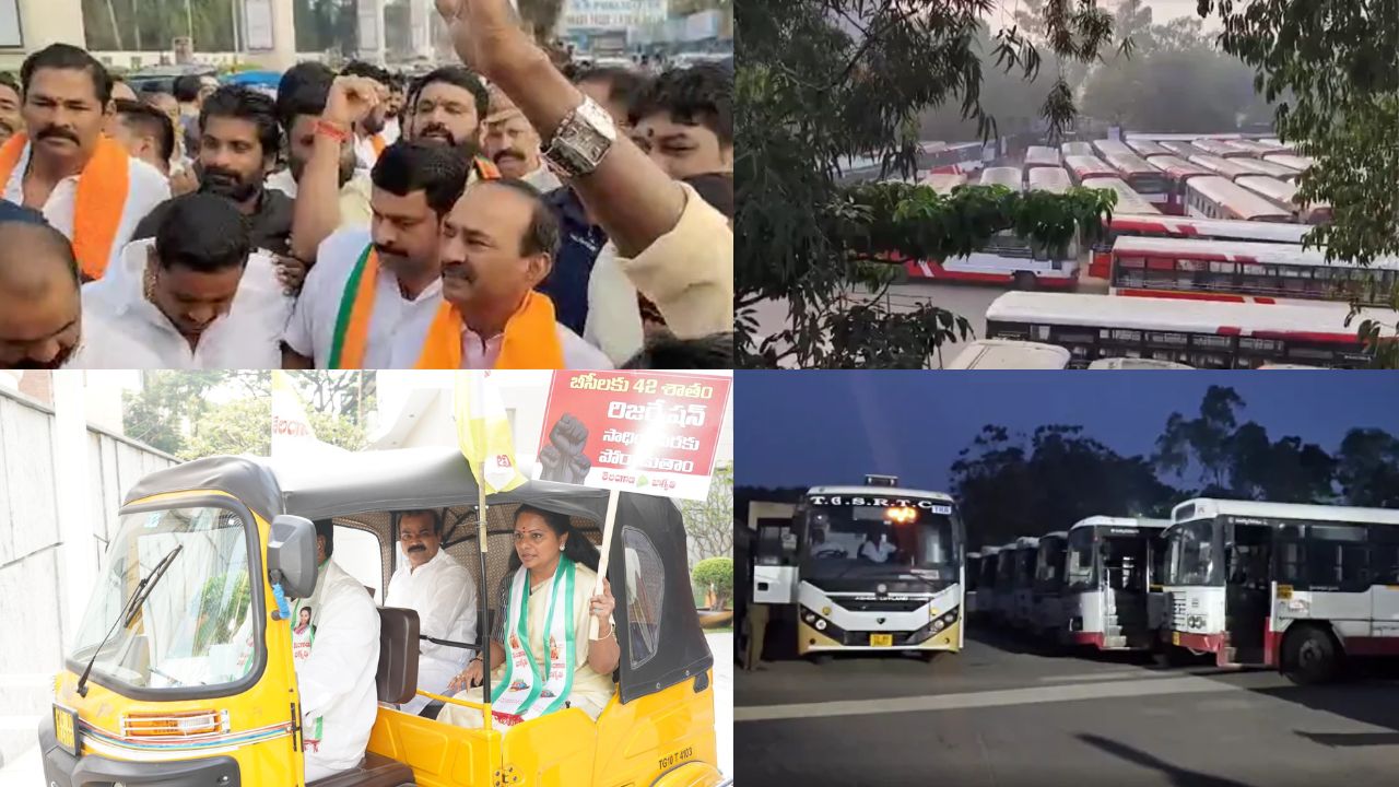 BC Bandh Continues in Telangana: Bus and Auto Services Affected