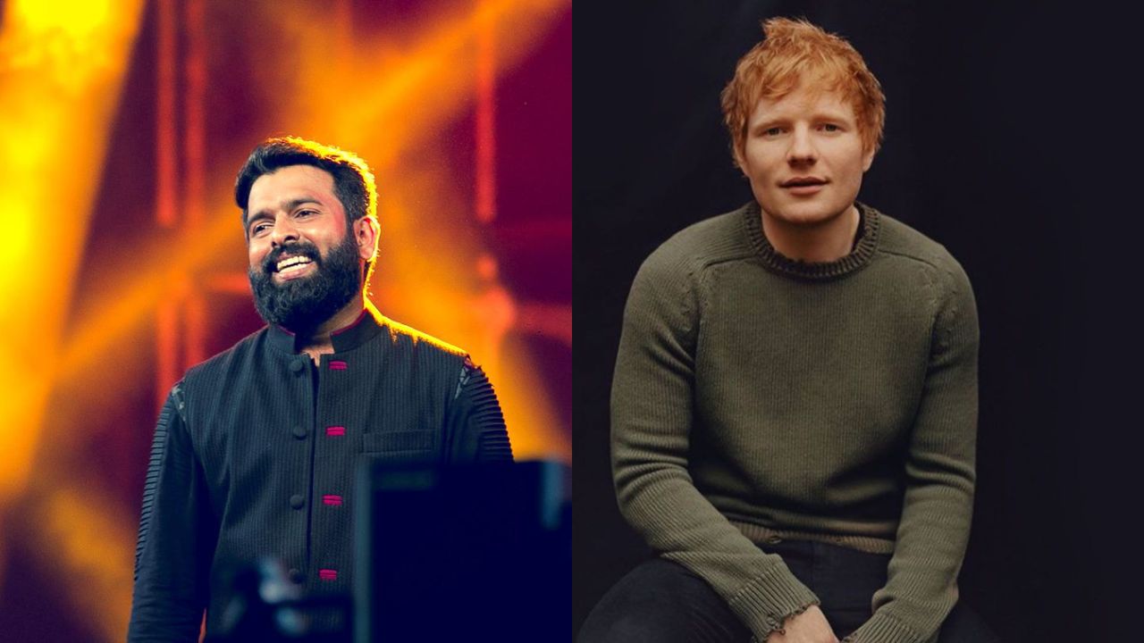 Ed Sheeran is composing a song with Santosh Narayanan? 