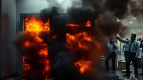 Fire Breaks Out at Gannavaram International Airport