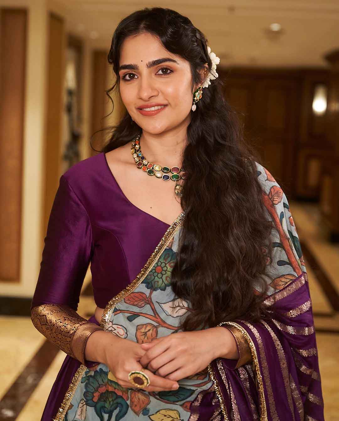 Rukmini Vasanth Cute pictures in Purple Goes Viral