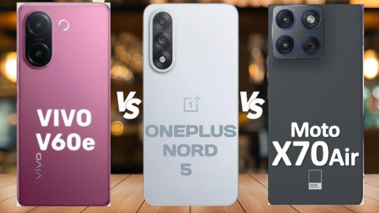 Moto X70 Air vs Vivo V60e vs OnePlus Nord 5: Which Mid-Ranger Offers Best Value? Moto X70 Air vs Vivo V60e vs OnePlus Nord 5: Which Mid-Ranger Offers Best Value?