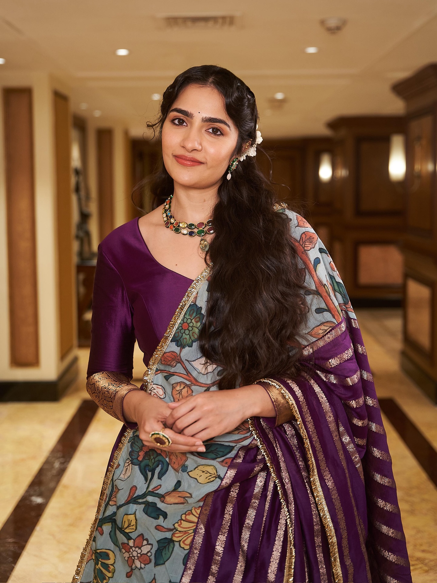 Rukmini Vasanth Cute pictures in Purple Goes Viral