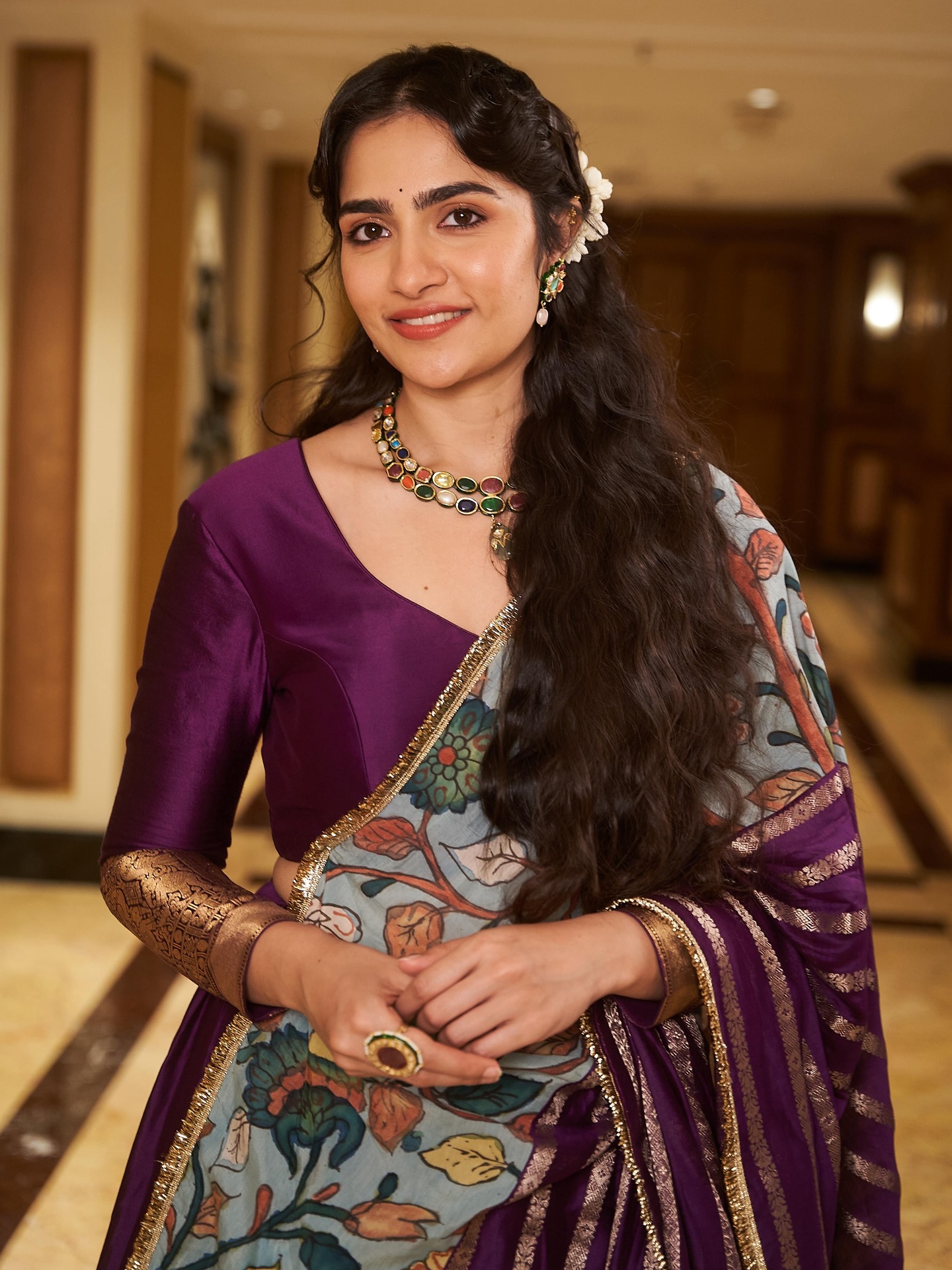 Rukmini Vasanth Cute pictures in Purple Goes Viral