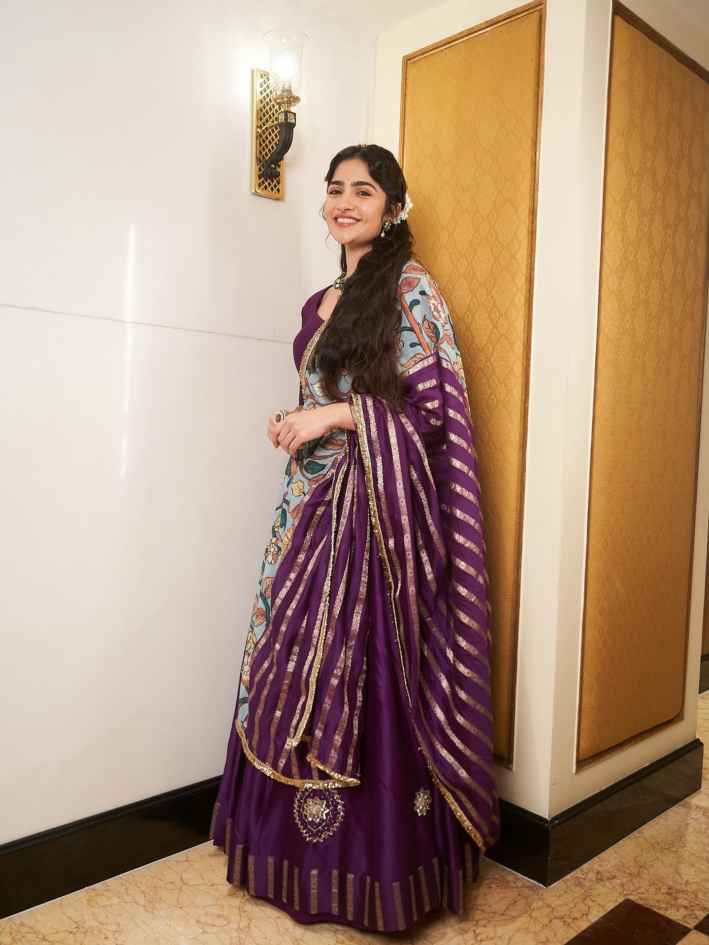 Rukmini Vasanth Cute pictures in Purple Goes Viral