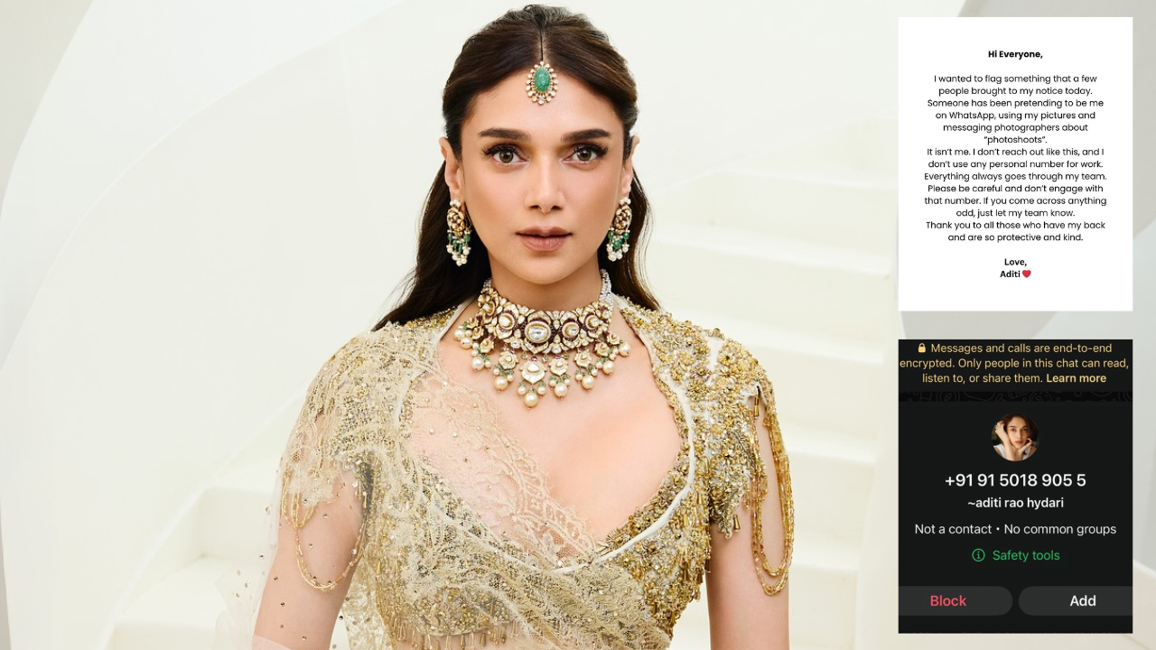 Aditi Rao Hydari Alerts Fans About WhatsApp Imposter Misusing Her Photos