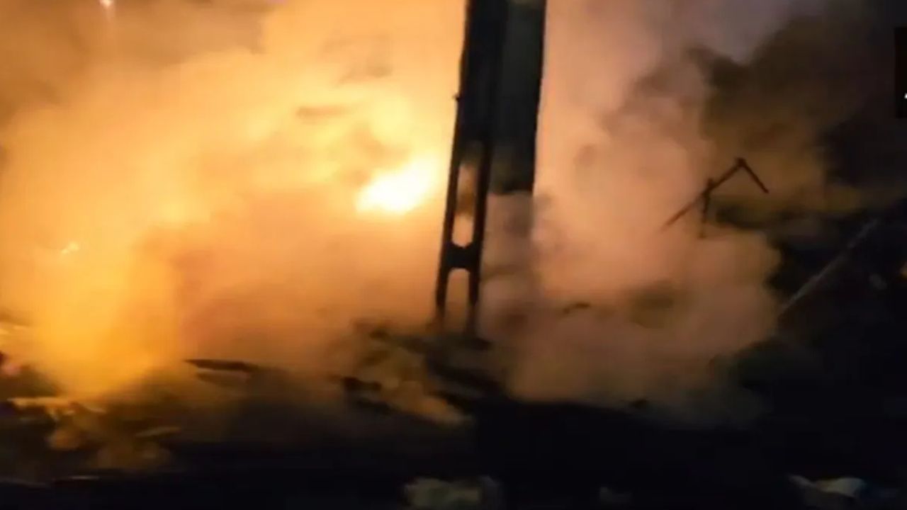 Massive Fire Erupts at Wood Warehouse in Godhra