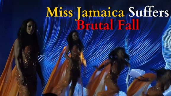 Miss Jamaica Suffers Brutal Fall During Miss Universe Walk