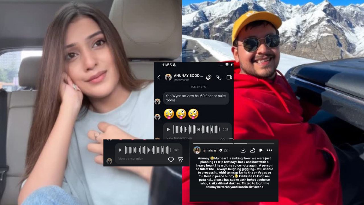 RJ Mahvash Shares Her Last Chat with Anunay Sood