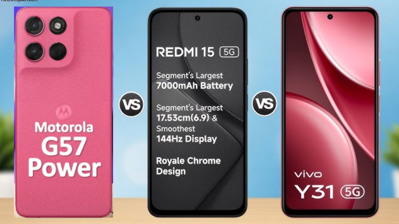 Moto G57 Power vs Vivo Y31 vs Redmi 15 : Best Phone Under Rs15,000?