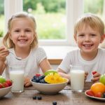 5 Health Benefits of Giving Children Milk and Fruits Daily