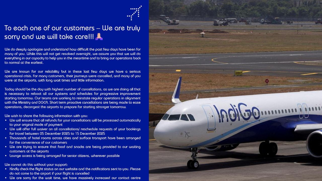 IndiGo Offers Full Refunds Amid Ongoing Flight Cancellations