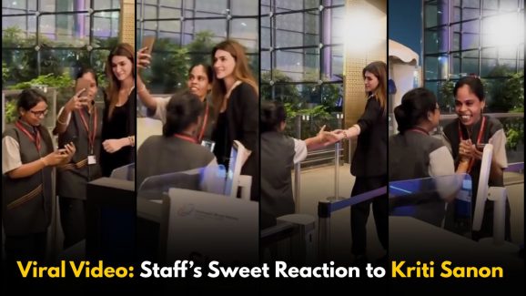 Internet Melts as Airport Staff’s Sweet Reaction to Kriti Sanon Goes Viral