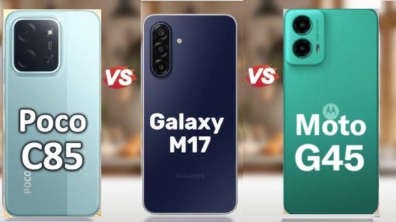 Poco C85 vs Samsung M17 vs Motorola G45: Best 5G Phone Under Rs15,000